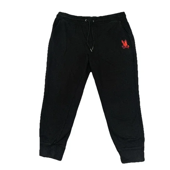 Psycho Bunny Lenox Sweatpants (SP23-B6P639A2FT)Black Men's XXL 2XL Skull Bunny